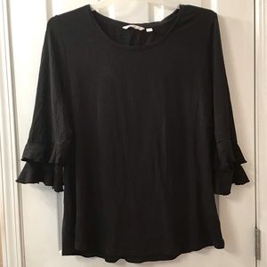 Isaac Mizrahi Ruffle Sleeve Top